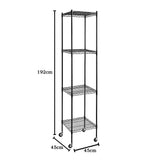 Modular Wire Storage Shelf 450 x 450 x 1800mm Steel Shelving V63-841301