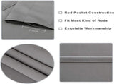 2*Curtain Grey Curtains Thermal Insulated Noise Reducing Energy Efficiency Small Window Decor for V1366-AZ2-W-20604