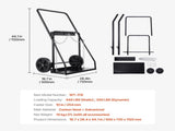 Dual Welding Cylinder Cart, Oxygen Acetylene Tank Cart with 440LBS Static Weight Capacity, 10-Inch V952-SGC440LBS10ICQ7EUV0