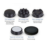 Orku Handheld Body Massager 4 Heads Adjustable Speed 28W Black V238-SUPDZ-39885947633744