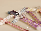 Handmade Crystal Wand, Raw Gemstone Scepter, Natural Magic Wand Fluorite V1178-0450-MFBZY