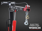 900kg Swivel Hydraulic Crane Hoist 12V Electric Jack Trailer UTE Pick up Lift V379-ESWIVLCRAN