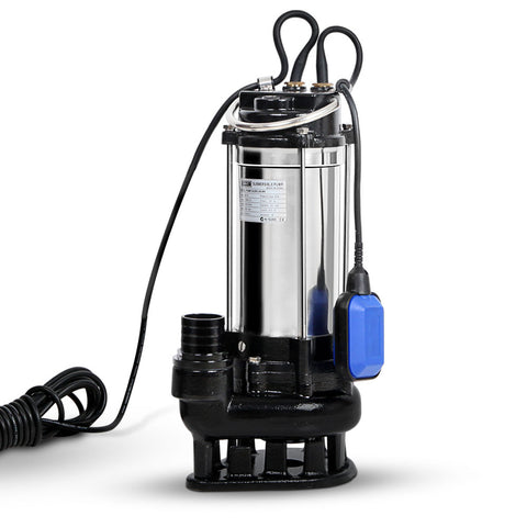 Giantz 2000W Max. Submersible Dirty Water Pump Bore Tank Well Steel Automatic PUMP-SUBM-28-BK