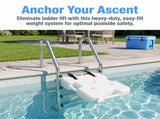1Set Pool Ladder Weight Box with Adjustable Straps for Enhanced Stability Durable Plastic Waterproof V1370-AZ4-15324