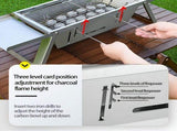 Silver Gray portable barbecue grill, outdoor grill, camping grill, lightweight grill, picnic grill, V1347-132-GRA-61622