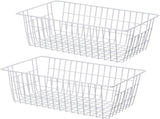 2Pcs Wire Storage Baskets,Metal Storage Basket for Organizing,White Wire Storage Freezer Baskets for V1189-WXFWAL-20260319-00102