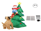 Dog Bite Old Man's Christmas Tree LED Growing Inflatable Christmas Tree for Outdoor Grden Yard AU V1294-YM3115220106313-0421