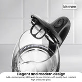 Kitchee 1.7L Glass Electric Kettle LED Light Cordless 360 Water Boiling Jug V238-SUPDZ-33114836959312