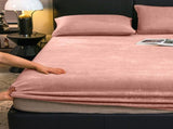 3 Pieces Flannel Sheet Set, Super Soft Cozy Comfy Flannel Bottom, Double Brushed Bed Sheets, One V1370-AZ4-19368