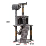 Furtastic 135cm Cat Tree Scratching Post - Silver Grey CAT-EJT-363-SGY