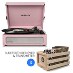 CROSLEY Crosley Voyager Amethyst - Bluetooth Portable Turntable & Record Storage Crate V177-IW-CR8017BSC-AM4