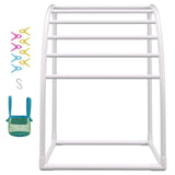 Outdoor Towel Rack Pool Towel Rack 7 Bar Curved White Freestanding Patio V952-MJJBSSXGBDDW79AY5V0