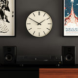 Newgate Radio City Wall Clock Bold Black Marker Dial - Matte Black V398-NM-RADC310K