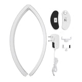 28 Inch LED Nail Table Lamp with Phone Stand Rhinestone Decor Foldable Arch Half Moon Desk Light for V1294-YM0901-3119250063613