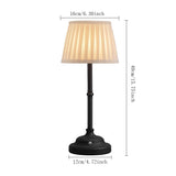Black and White Elegant Rechargeable Fabric Shade LED Lamp - Cordless Touch Stepless Dimmable Table V888-ELOSUNG27042