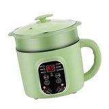 Green Electric Hot Pot with Steam Box Small Power Hot Pot Smart Cooker for Dormitory Kitchen V1294-YM0901-3113230210911