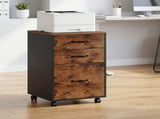 Levede 3-Drawer File Cabinet Mobile Filing Storage Cabinet Organiser Home Office HO0608-BR-AU