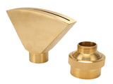 Fan Shaped Pond Sprinkler G11/2 Adjustable Brass Fan Shaped Fountain Nozzle for Garden Museums V1294-YM0901-3111230203511