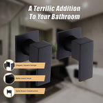 Bathroom Shower Bath Hot and Cold Square Mixer WATERMARK Certified in Black V63-847901