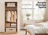 Artiss 2X Wardrobe Clothes Closet Storage Organiser Armoire Pine FURNI-L-N-WR-WDX2