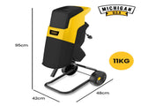 MICHIGAN 2400W Electric Garden Mulcher Shredder, Portable Wood Chipper, Push Stick, 40L Collection V219-GDTSRDMC3C0A