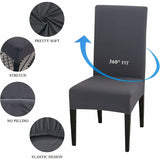 Stretch Chair Covers 6 pcs Set ROom Chair Covers Universal Washable Modern Chair Covers For V1188-MS-227-1109