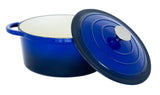 26cm Enamelled Cast Iron French Oven Casserole - Blue V196-CIC26B