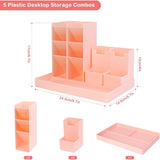 Desk Organizer, 5 Pieces Multifunctional Desk Pen Holder, Plastic Desk Storage Organizer Kids V1188-MS-227-0611