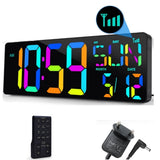 Large Digital Wall Clock 16.5 Inch Bluetooth Auto Time Sync Digital Clock Display Calendar Clock US V1192-AZ-W-29464