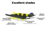 Instahut Motorised Pivot Arm Awning Window Sun Shade 1.5 X 2.1M Grey AWN-B-FIXED-RM-15-GREY