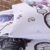 Dream catcher Printed Duvet Cover Set with Matching Pillowcases - white-Single V745-AQ042320S3