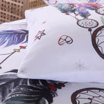 Dream catcher Printed Duvet Cover Set with Matching Pillowcases - white-Super King V745-AQ042320SK3