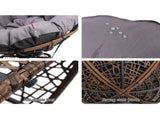 Gardeon Outdoor Chairs Outdoor Furniture Papasan Chair Wicker Patio Garden Brown ODF-PAPASAN-CH-BR