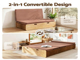 Artiss Folding Kraft Paper Bed Frame with Mattress and Pillow 300kg Capacity 200x120cm PAPER-BED-12023-BR-AB