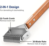 Litter Shovel & Dual-Sided Pet Grooming Comb Set V1258-DP02-F-541