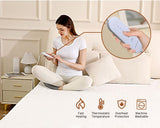 Heated Blanket Electric Throw,4 Heat Settings & 8H Auto Shut-Off Double Helix Fast Heating Electric V1107-742-24111-WHT2