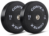 CORTEX Black Series V3 Rubber Olympic Bumper Plate 50mm 15kg V420-CSWP-OBPV315-2
