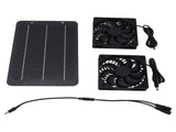 Solar Panel Fan Kit 10W Solar Powered Dual Fans for Chicken House Greenhouse Dog House With V1294-YM0706-3113230199111