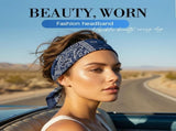 Non Slip Wide Headbands Women, Yoga Headband, Soft Moisture Wicking Stretchy Fashion Hair Bands V1258-DP02-F-853