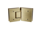 100cm Frameless Diamond Shower Screen with Gold Channels and SS Hinges V63-932671