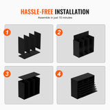 Wood Literature Organizer Adjustable File Sorter 24 Compartments Black V952-MZWJZLFPJBH243C54V0
