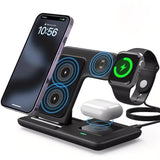 Multi-device 3-in-1 Foldable Wireless Charging Station iWatch Series 9 8 7 6 SE 5 4 3 2, Ultra V1105-YACDQ-002