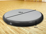 Powertrain 20cm Thick 1m Airtrack Spot Round Inflatable Gymnastics Tumbling Mat Air Track - Bla IFM-XBO-01R-GBK