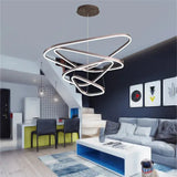 BAMDECOR AD2583 Modern Triangular LED Chandelier V255-BAM-AD2583-4R-GOLD