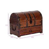Handcrafted Treasure Chest Box w Drawer 30cm V637-59079CHS