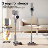 Devanti 300W Stick Vacuum Cleaner Cordless Self-Standing Golden VAC-CL-207-GD