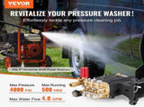 Pressure Pump, 1" Shaft Horizontal Triplex Plunger, 4000 PSI, 4.0GPM, Replacement Power V952-HZQZB4GPM1INPDKZMV0