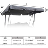 Universal Waterproof Swing Cover Replacement for 3-Seater Garden Swing, UV Protection V1237-ZY-203-2538