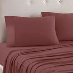 Art Terrace Microfiber Sheet Set Queen 33cm Wall Rosewood V442-ATX-SHEETS-24MICROFBER-ROSEWOOD-QS