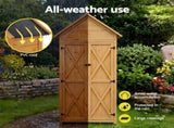Gardeon Outdoor Storage Cabinet Cupboard Tool Organizer Shed Adjustable Natural OSC-CABI-WOOD-DD-BR